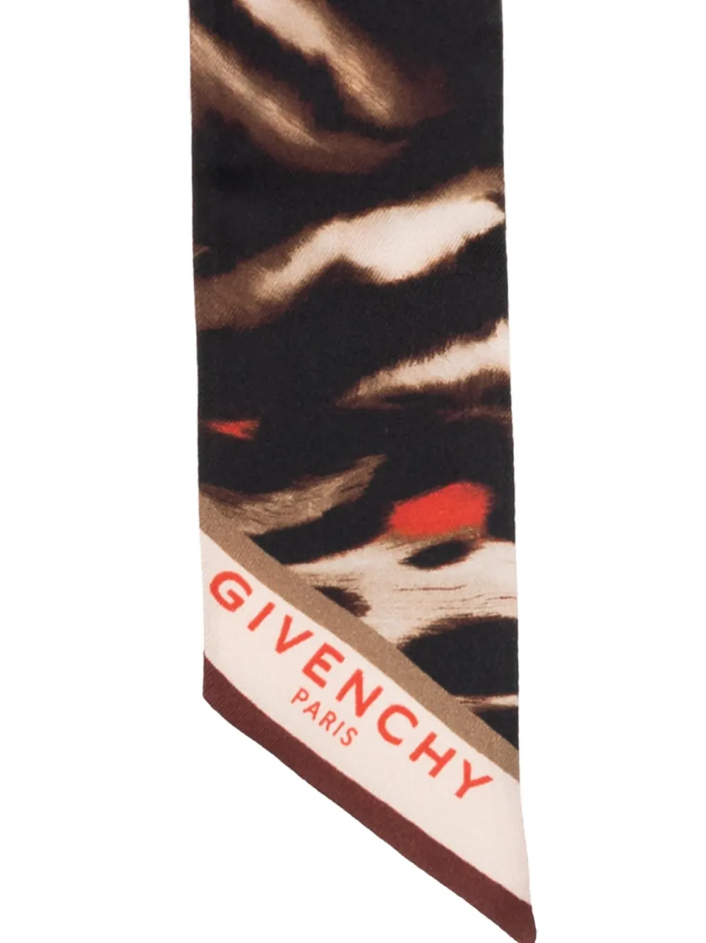 Givenchy animal-pattern silk scarf Bruin