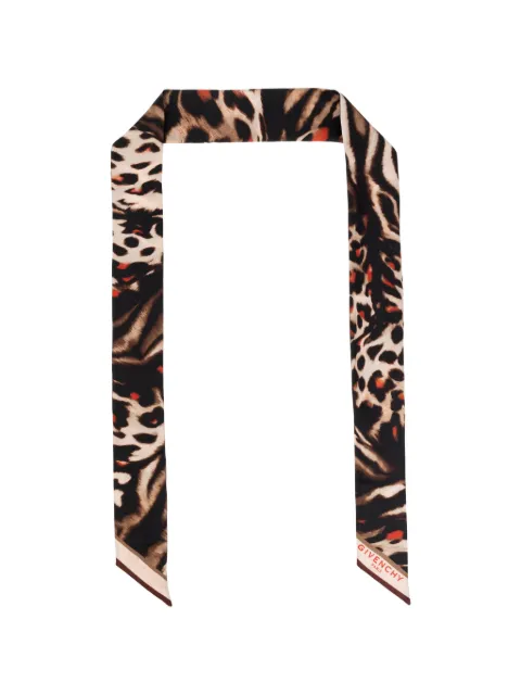 Givenchy animal-pattern silk scarf