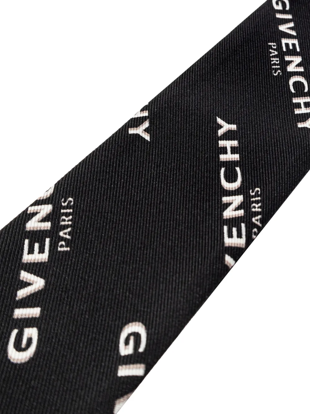 Givenchy logo-pattern silk scarf Zwart