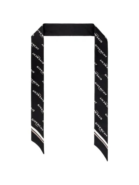 Givenchy logo-pattern silk scarf