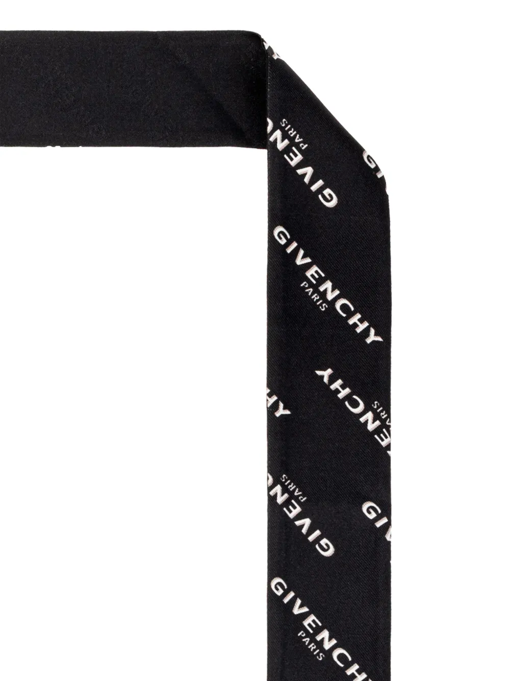 Givenchy logo-pattern silk scarf Zwart
