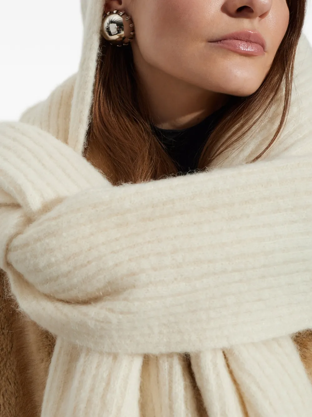 Givenchy ribbed-knit scarf Beige