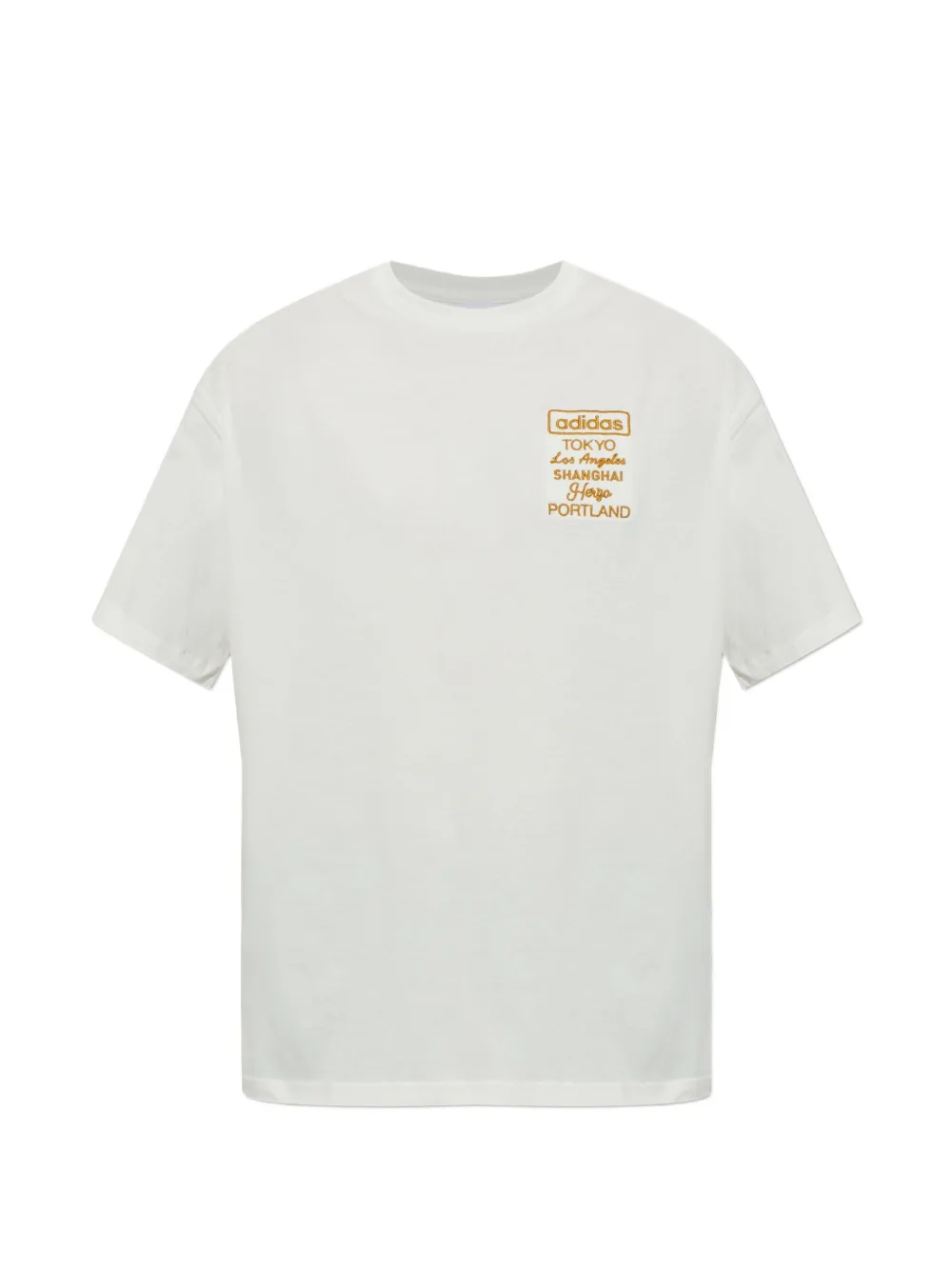 adidas embroidered-logo T-shirt Wit