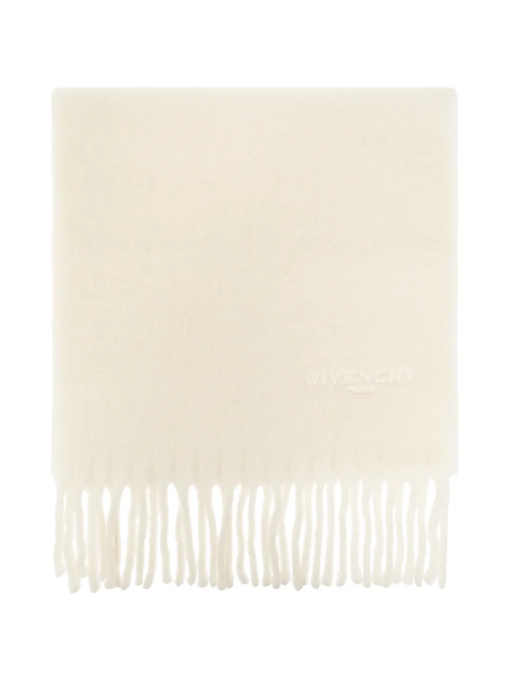 Givenchy wool scarf with fringes Beige