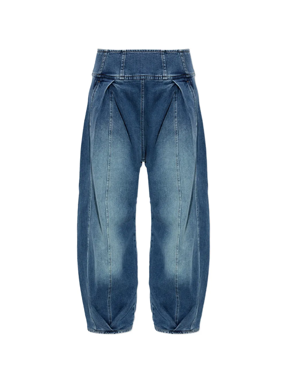 MUNTHE pleated whiskered wide-leg jeans - Blu