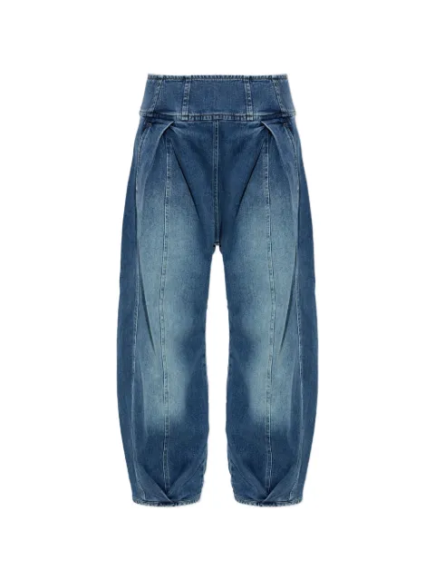 MUNTHE pleated whiskered wide-leg jeans