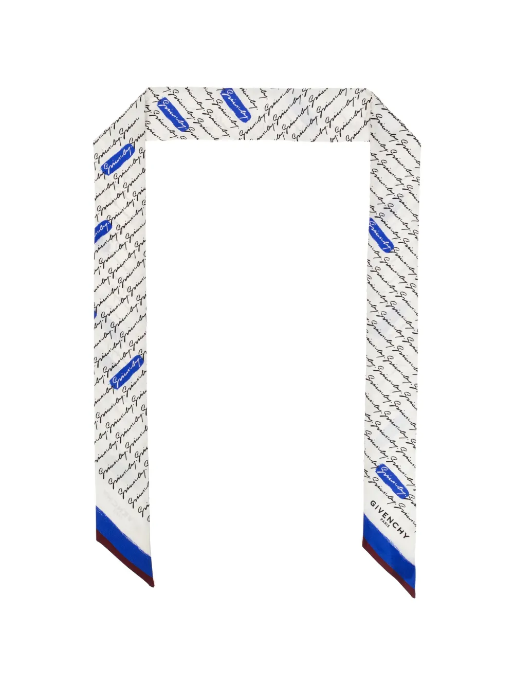 Givenchy logo-print silk scarf Wit