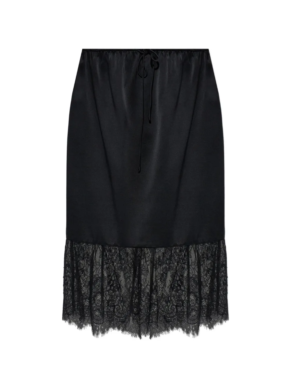 Posse Blake lace-trim midi skirt - Nero