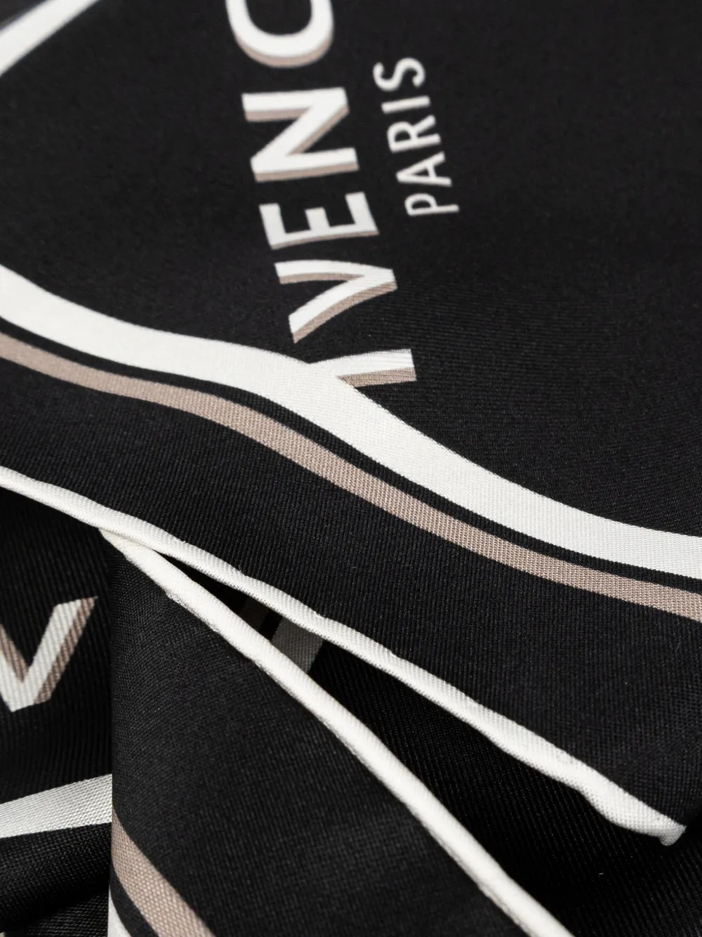 Givenchy logo-print silk scarf Zwart