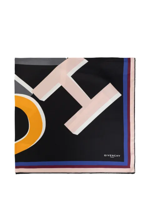Givenchy logo-print silk scarf