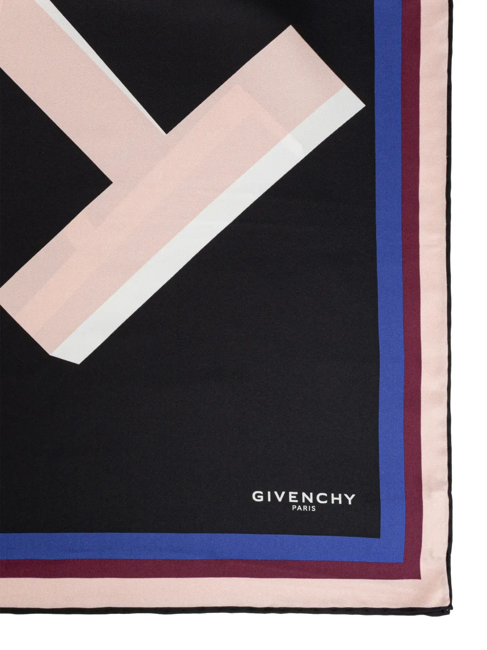 Givenchy logo-print silk scarf Zwart