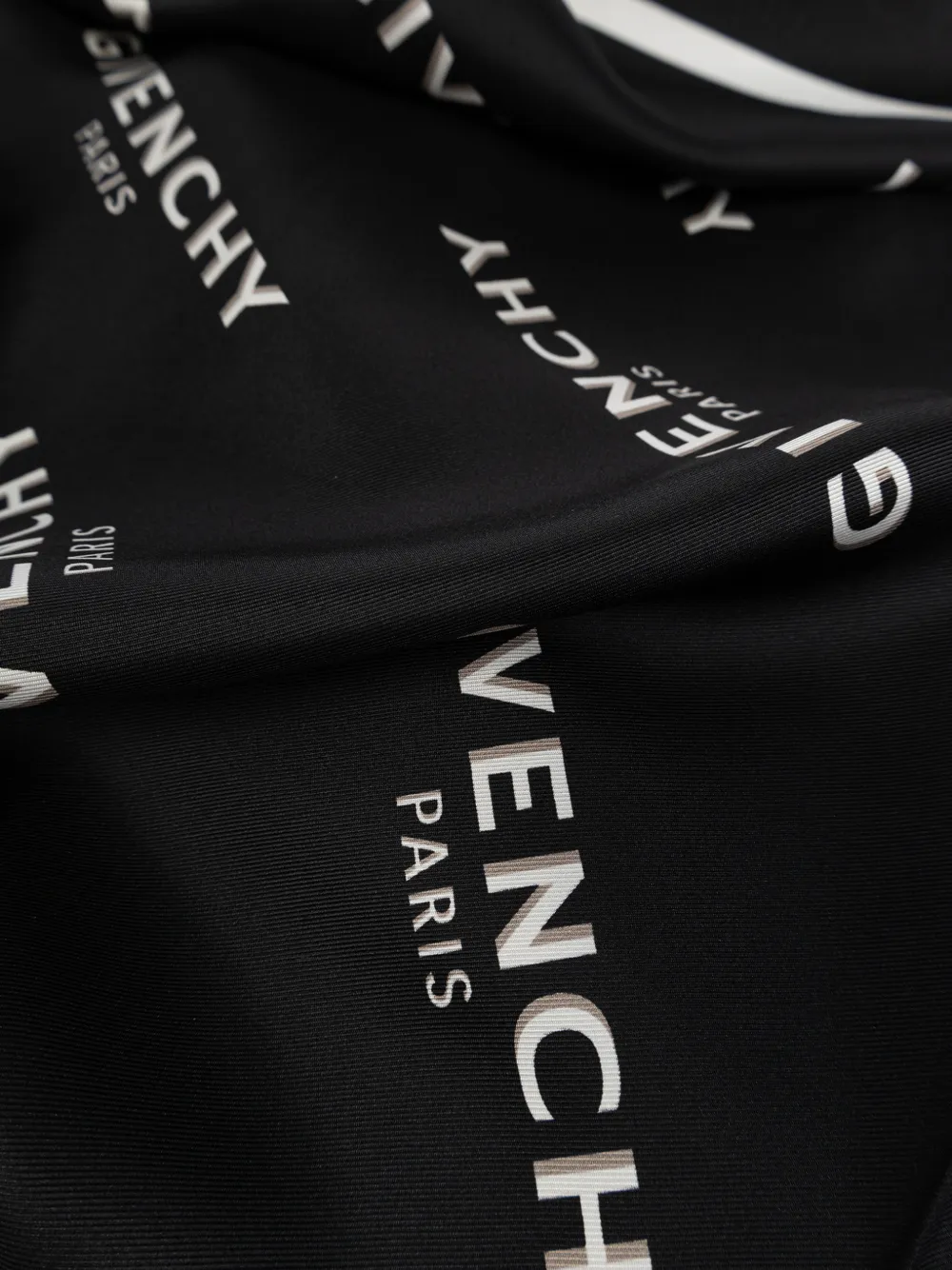 Givenchy logo-print silk scarf Zwart