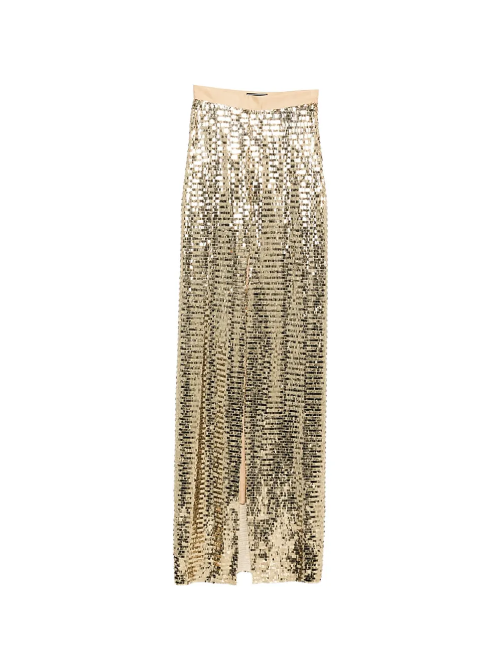 STYLAND sequin-embellished slit maxi skirt - Oro