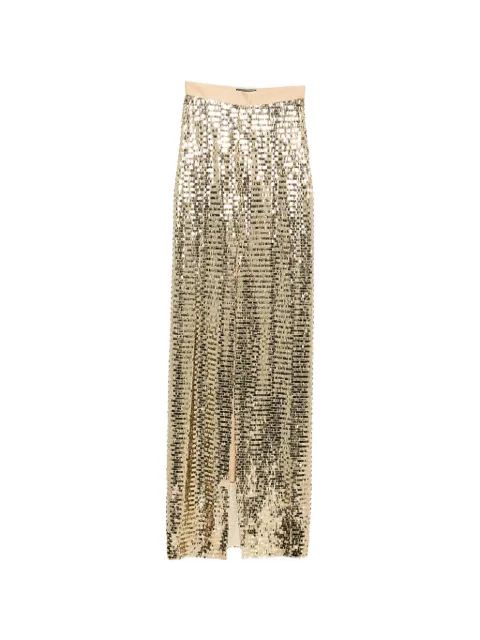 STYLAND sequin-embellished slit maxi skirt