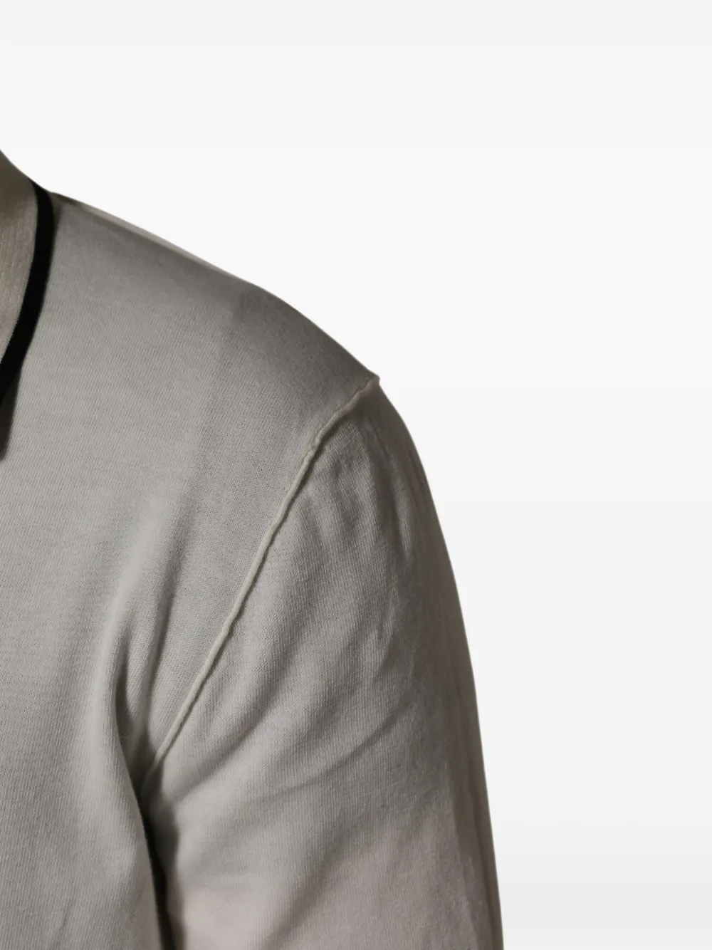 Dolce & Gabbana piped-trim long-sleeve polo shirt Wit