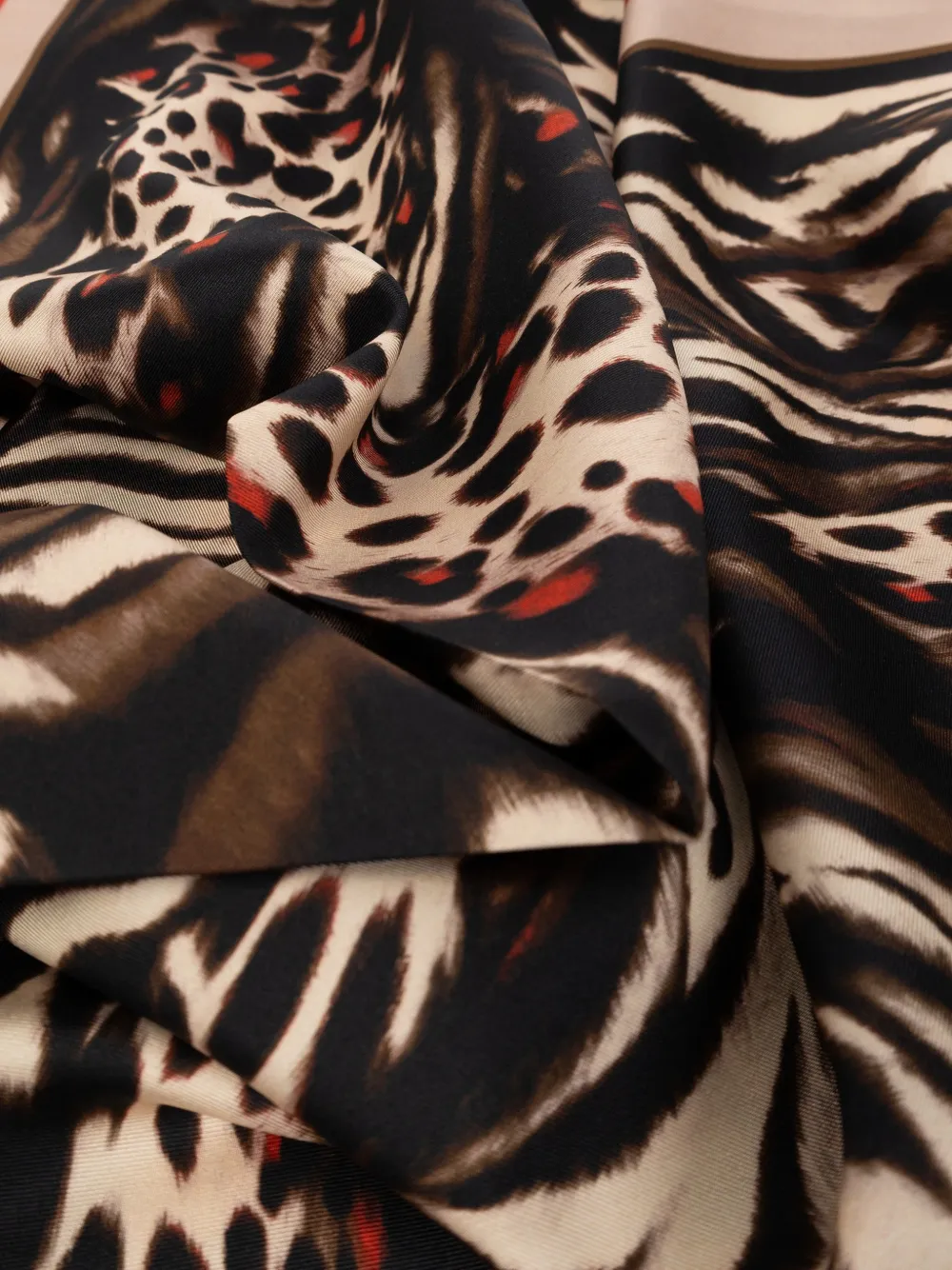 Givenchy animal-pattern silk scarf Zwart