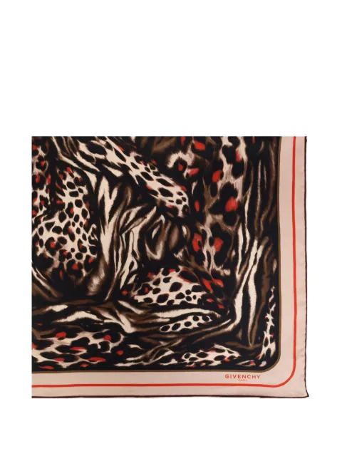 Givenchy animal-pattern silk scarf