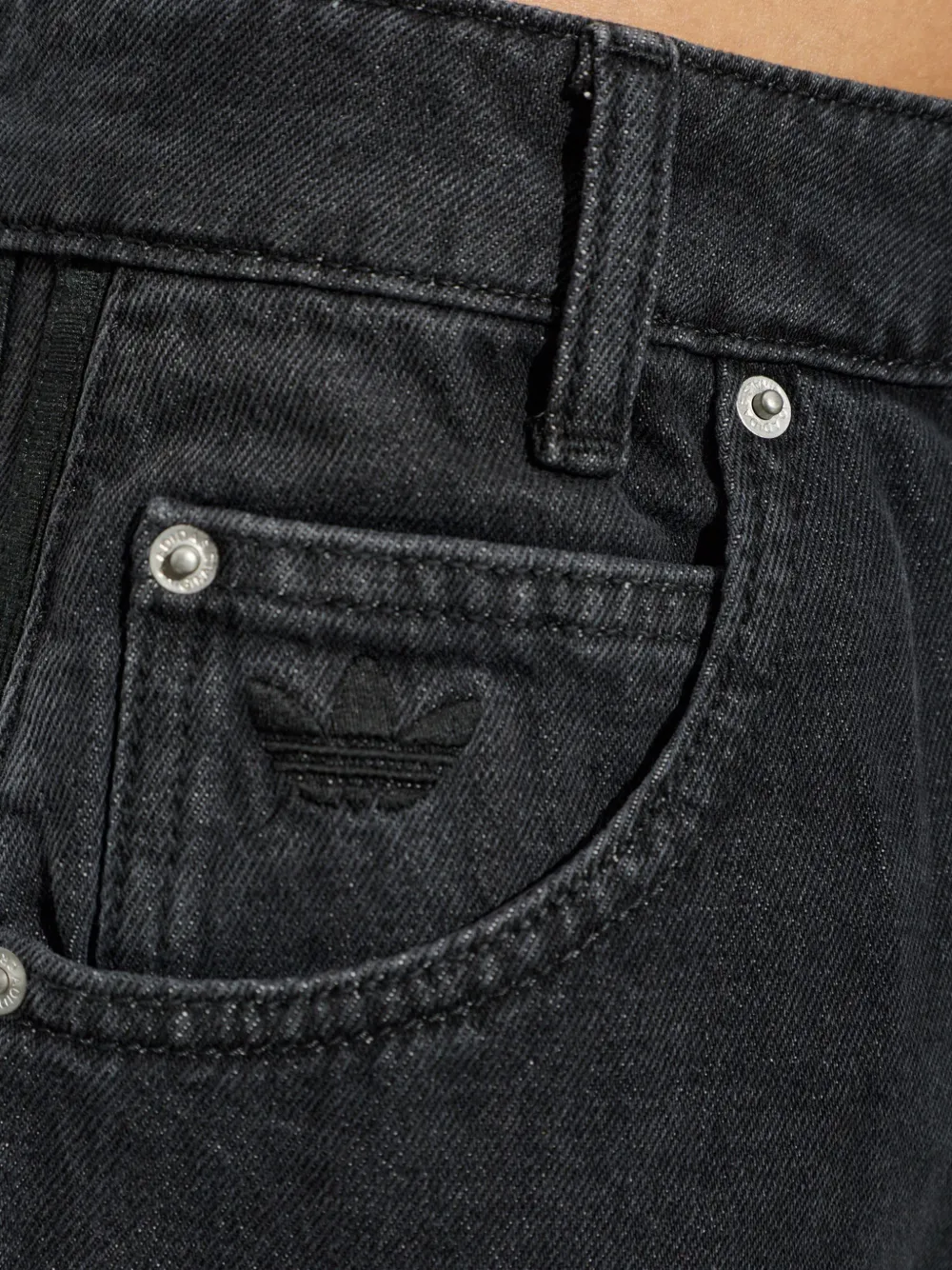 adidas wide-leg jeans Zwart