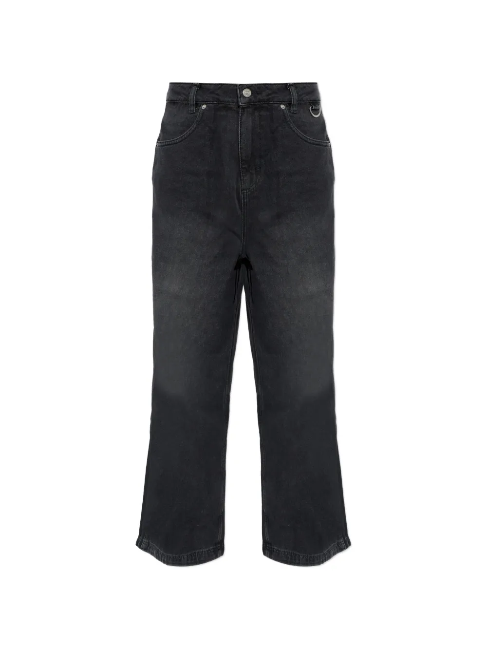 adidas wide-leg jeans Zwart