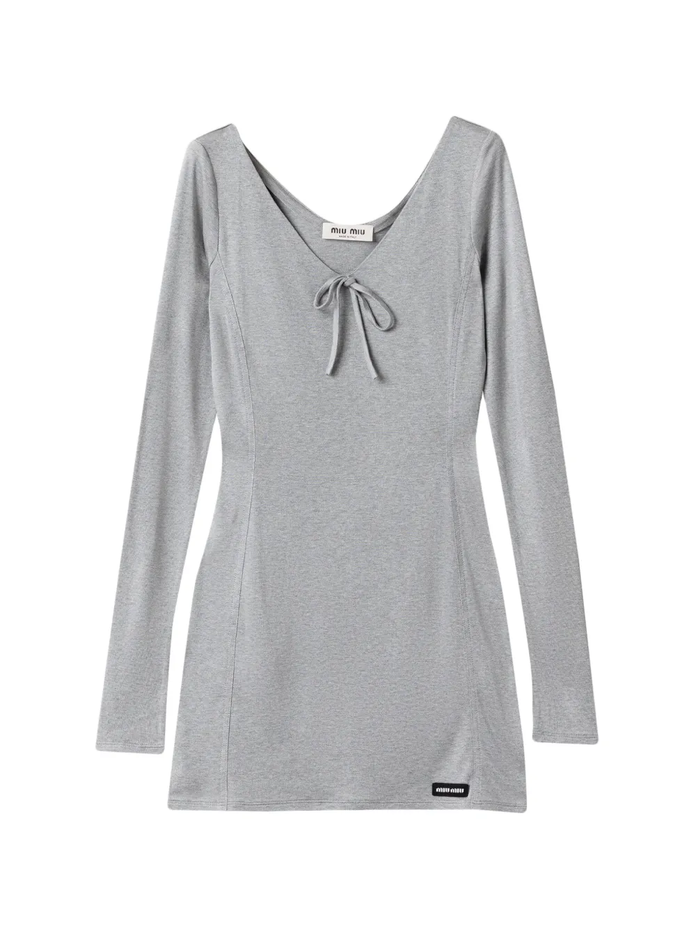 Miu Miu silk and jersey dress - Grigio