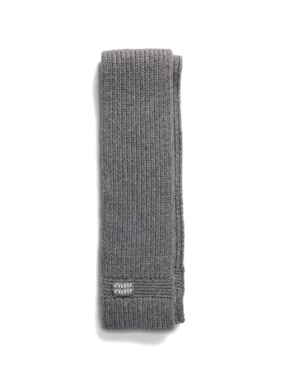 Miu Miu wool and cashmere scarf - Grigio