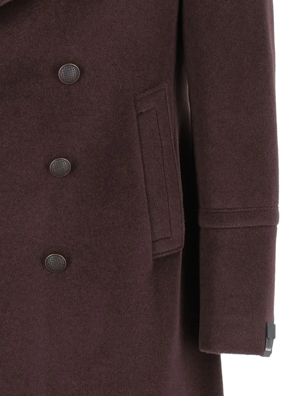 Tagliatore double-breasted virgin wool coat Bruin
