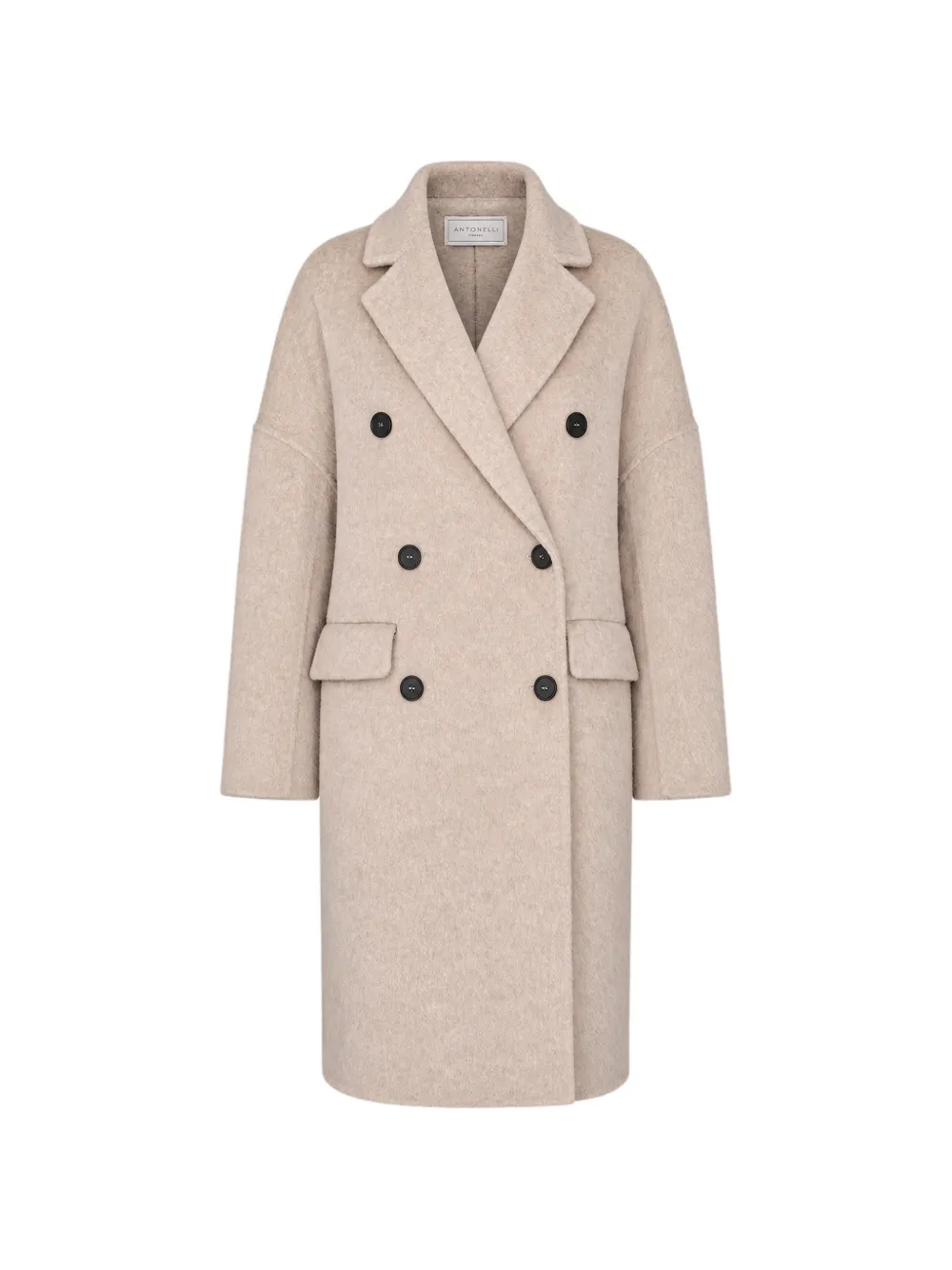 Antonelli double-breasted coat - Tons neutres Antonelli double-breasted coat - Tons neutres