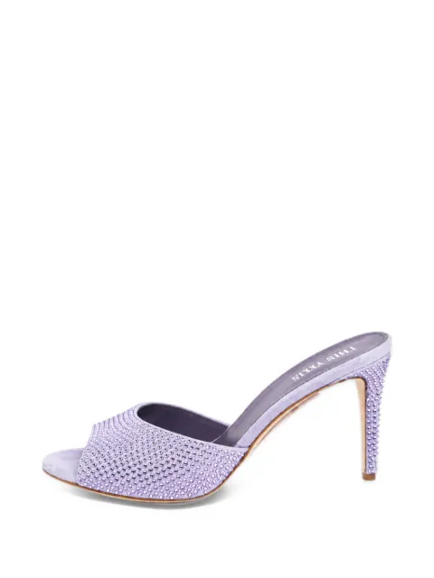 Paris Texas Holly crystal-embellished mules