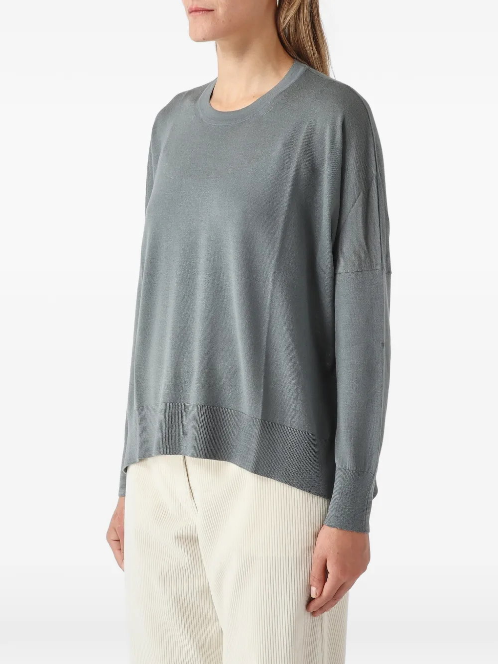 Gran Sasso crew-neck long-sleeve sweater Grijs