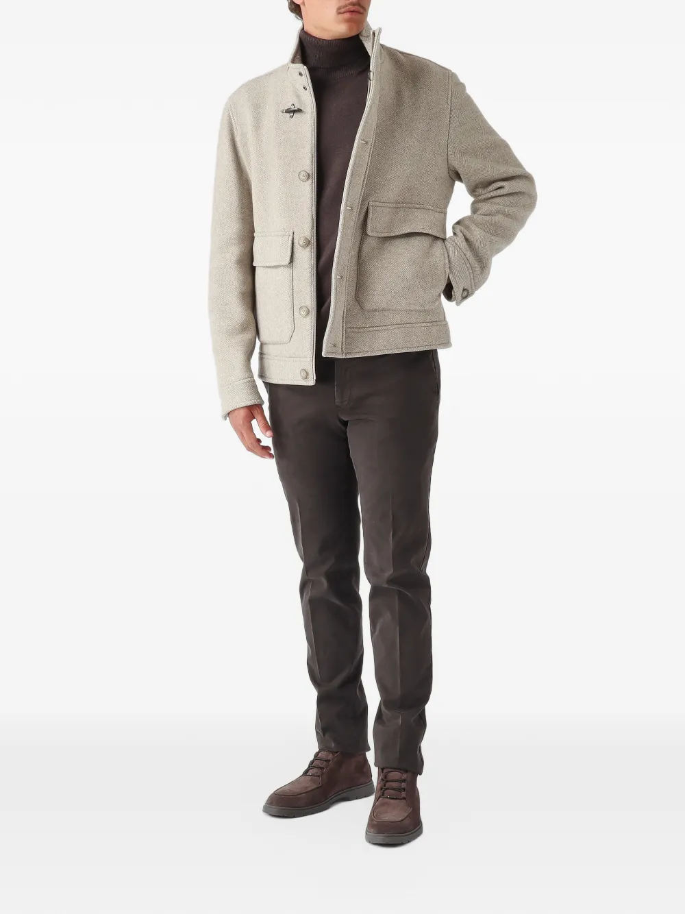 PT Torino pressed-crease tailored trousers Bruin
