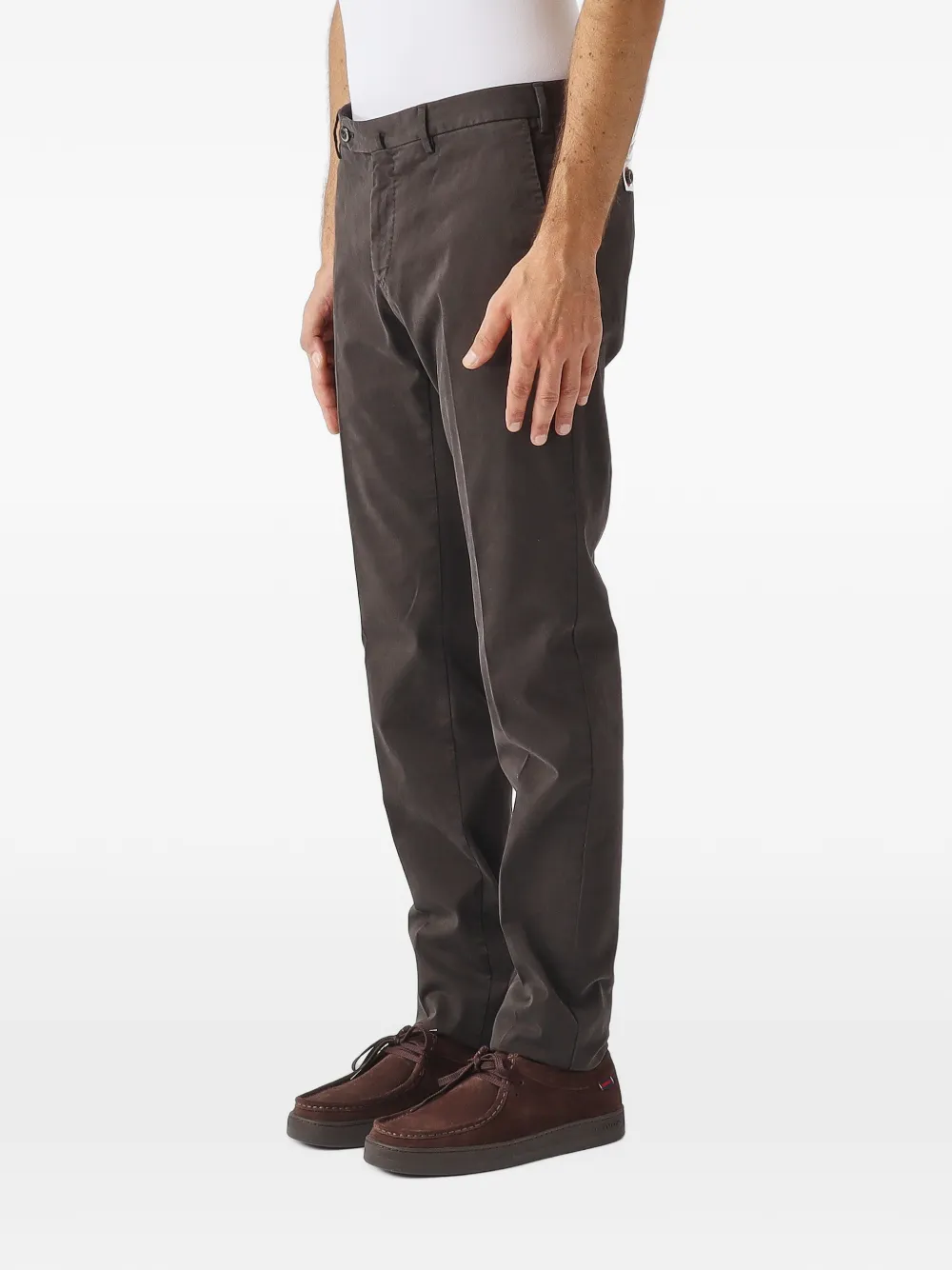 PT Torino pressed-crease tailored trousers Bruin