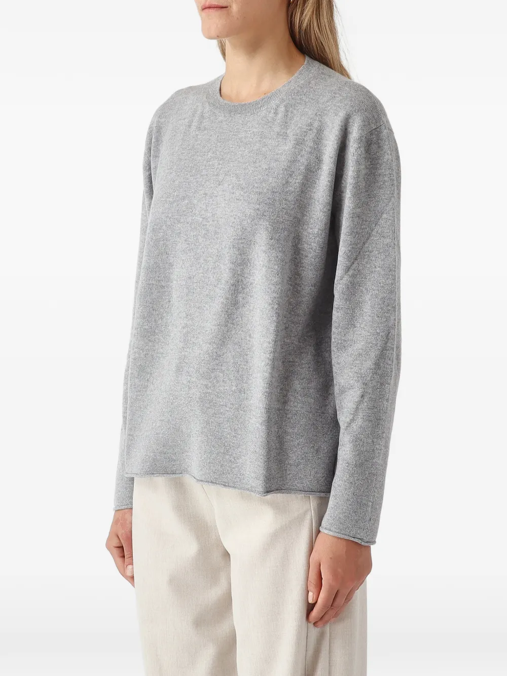Gran Sasso crew-neck long-sleeve sweater Grijs