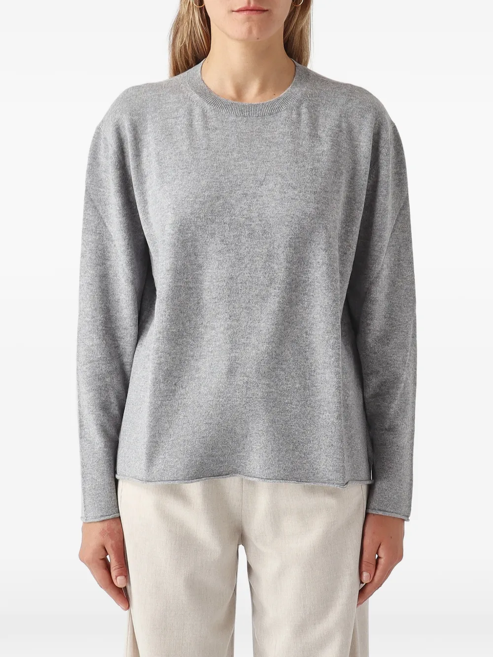 Gran Sasso crew-neck long-sleeve sweater Grijs