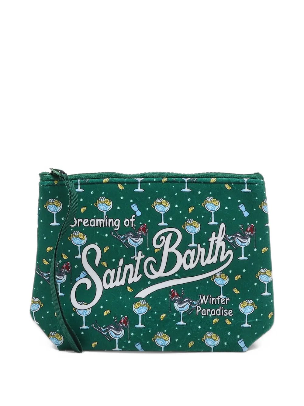 MC2 Saint Barth Aline logo-print clutch bag Groen
