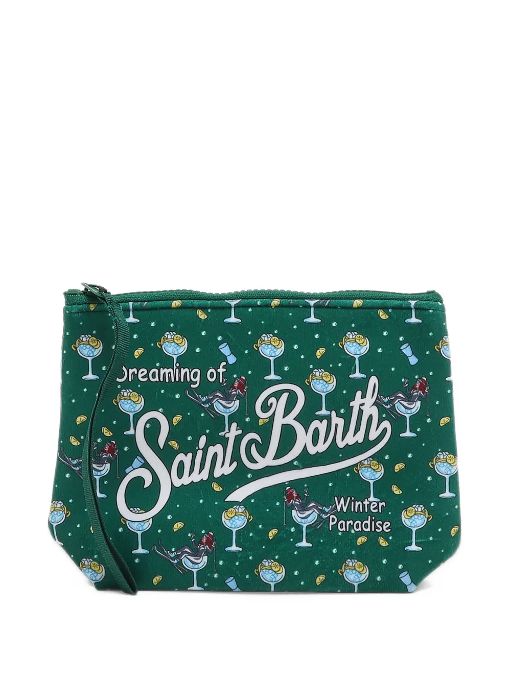 MC2 Saint Barth Aline logo-print clutch bag Groen