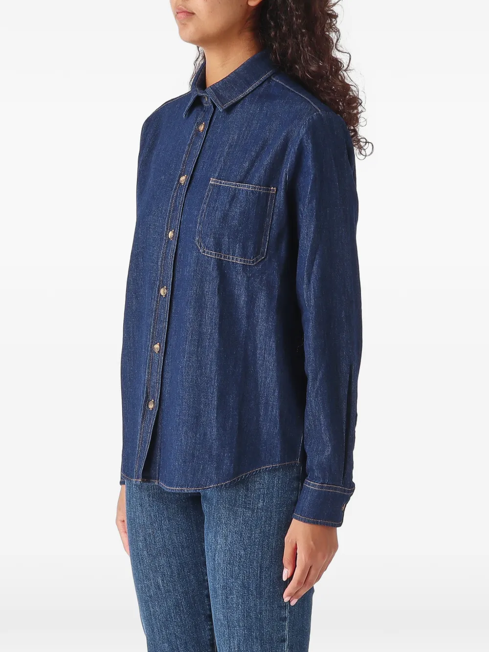 MC2 Saint Barth Meredith chest-pocket button-down shirt Blauw