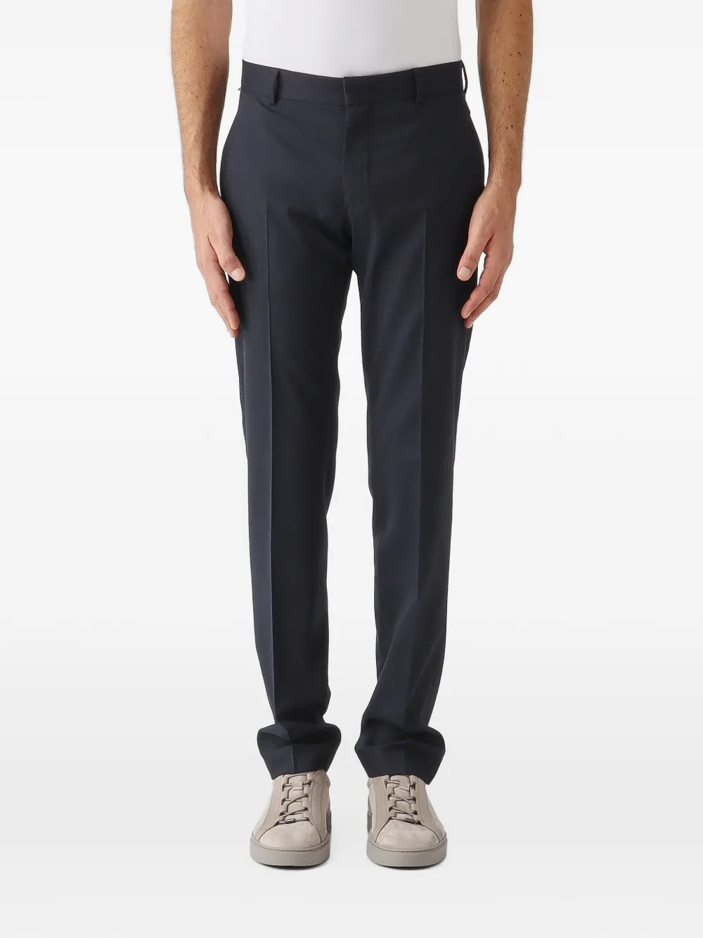 PT Torino pressed-crease tailored trousers Blauw