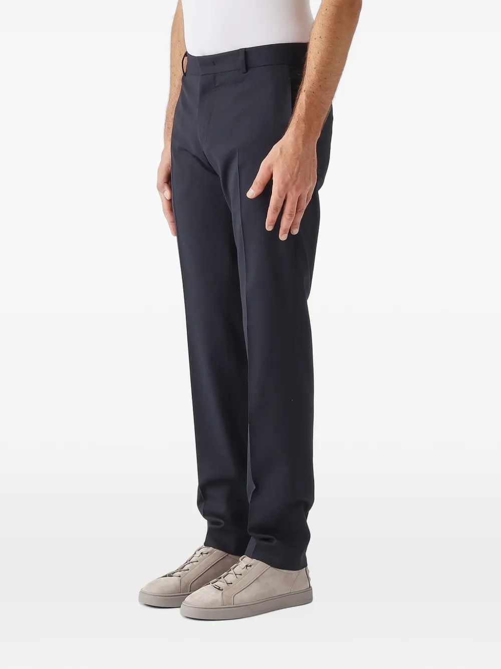 PT Torino pressed-crease tailored trousers Blauw