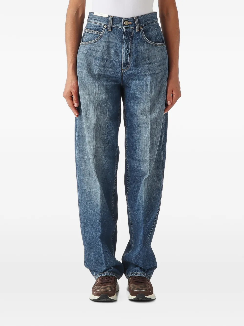 PT Torino Megan faded wide-leg jeans - Blu