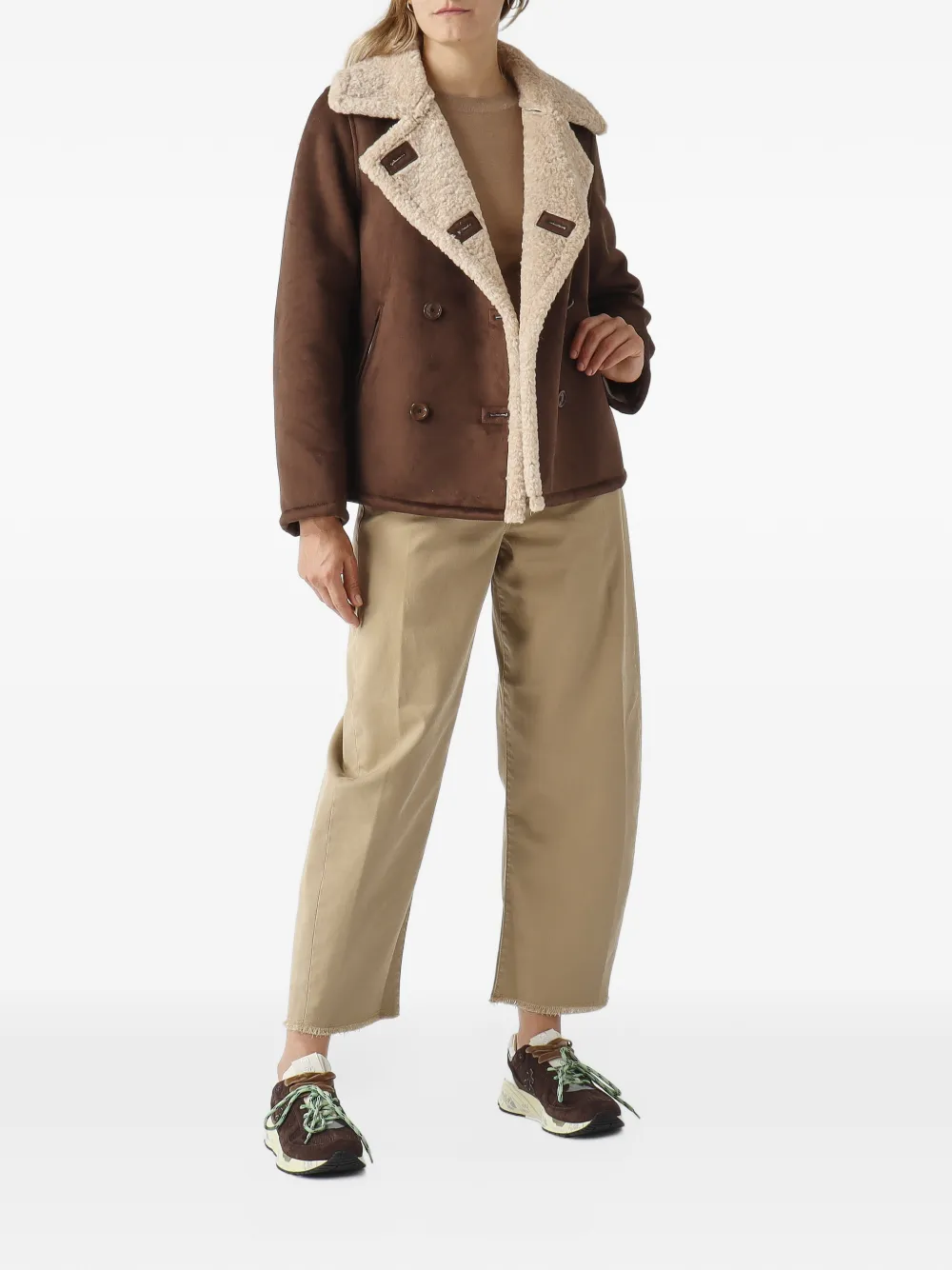 Max Mara Macina crew-neck long-sleeve sweater Beige