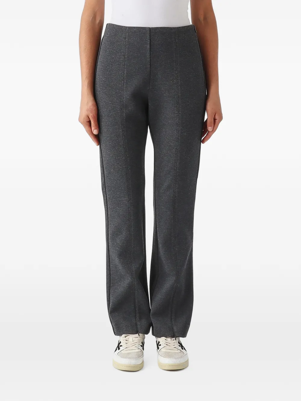 Max Mara seam-detail split-hem trousers Grijs