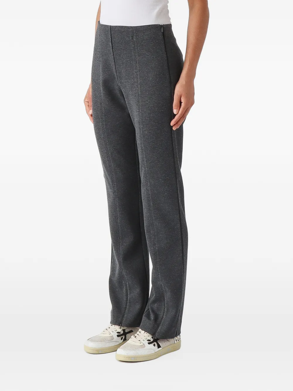 Max Mara seam-detail split-hem trousers Grijs