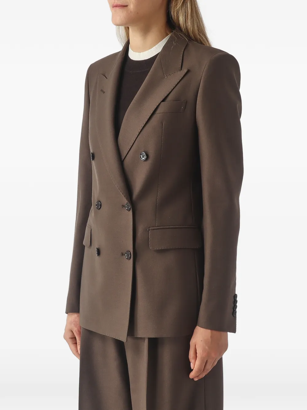 Tagliatore double-breasted peaked-lapel jacket Bruin