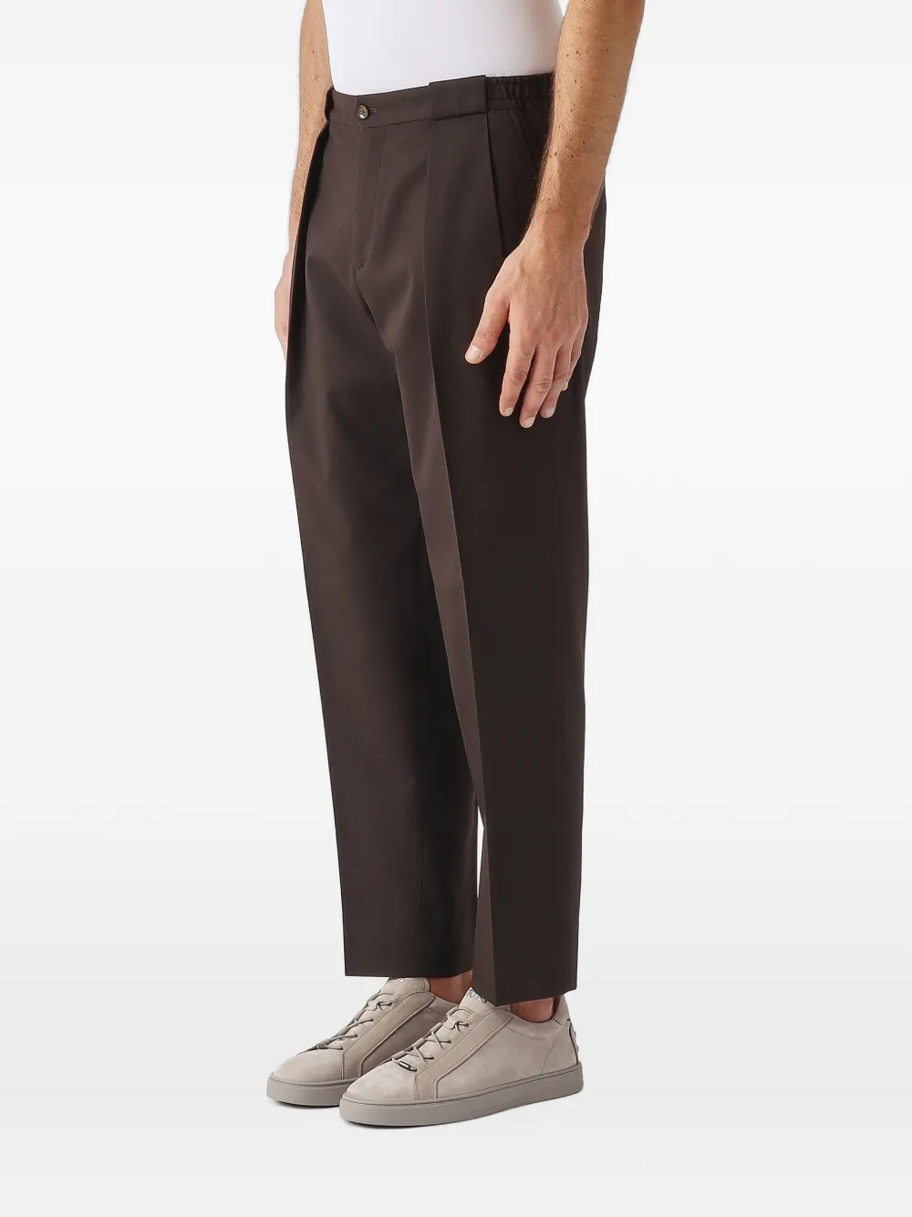 Briglia 1949 PortobelloS pleated tapered-leg trousers Bruin