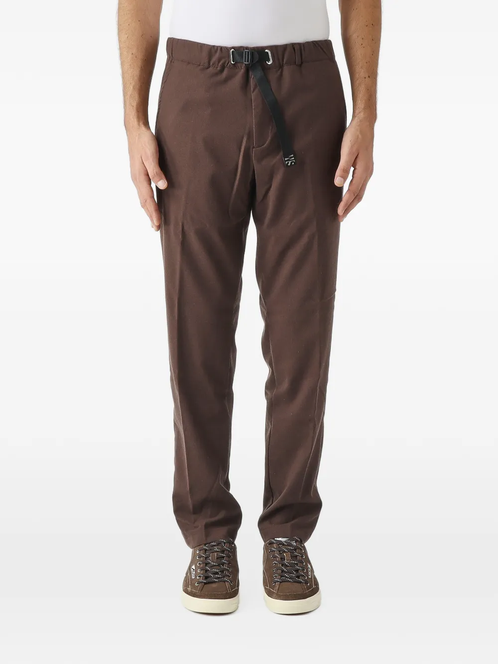 White Sand Greg elasticated-waistband tapered trousers Bruin