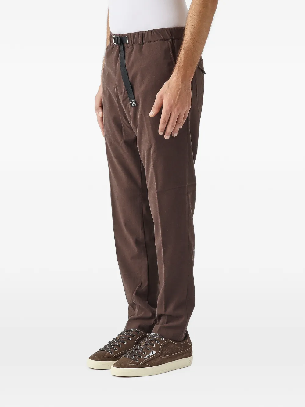 White Sand Greg elasticated-waistband tapered trousers Bruin