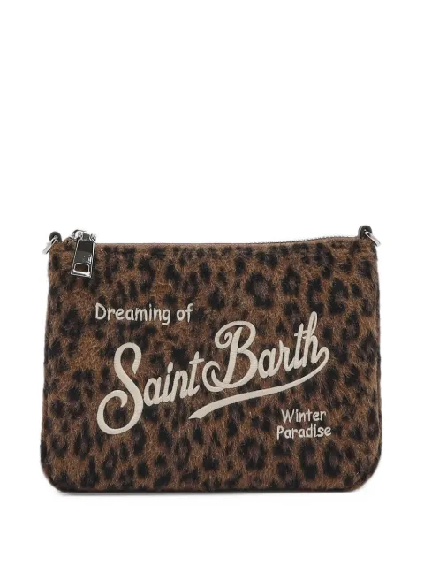 MC2 Saint Barth mini Parisienne felt shoulder bag with leopard print