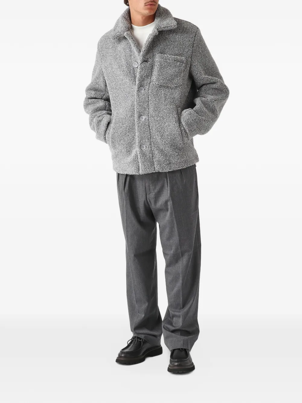 Nine In The Morning pleated straight-leg trousers Grijs