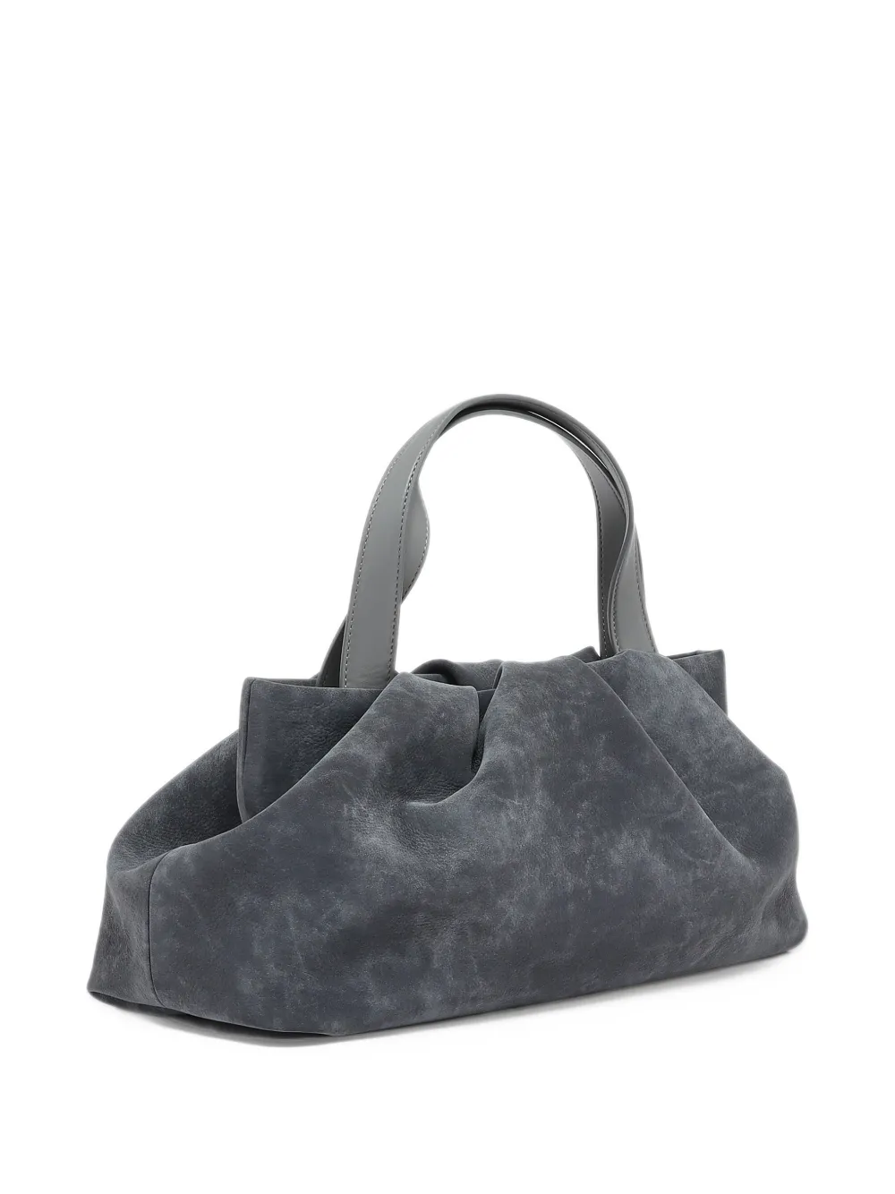 Themoirè Athena ruched tote bag Grijs