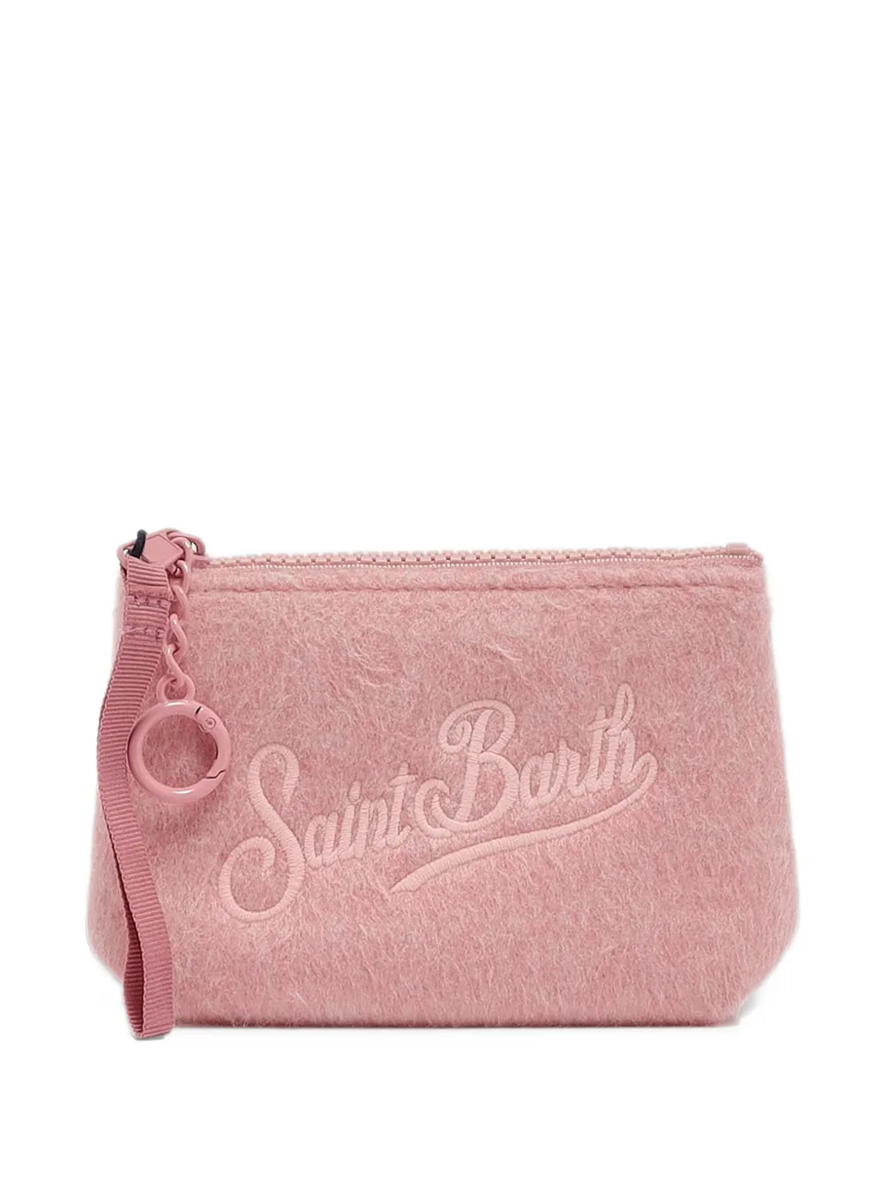 MC2 Saint Barth mini Aline logo-embroidered clutch bag Roze